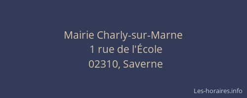 Mairie Charly-sur-Marne