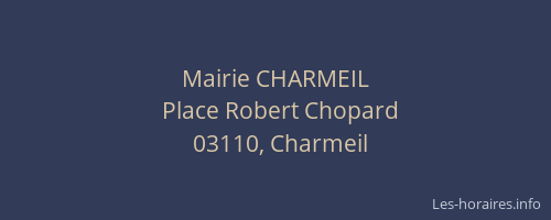 Mairie CHARMEIL