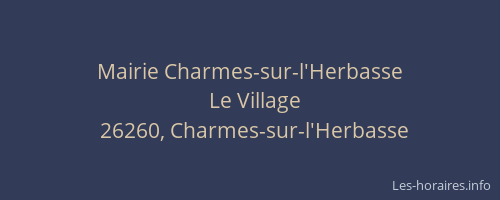 Mairie Charmes-sur-l'Herbasse