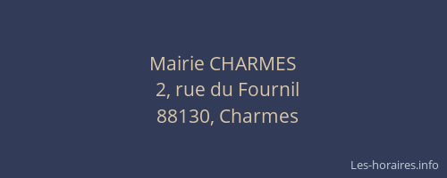 Mairie CHARMES