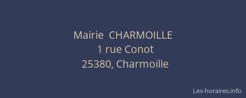 Mairie  CHARMOILLE