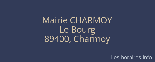 Mairie CHARMOY