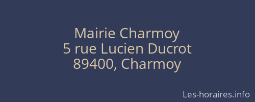Mairie Charmoy