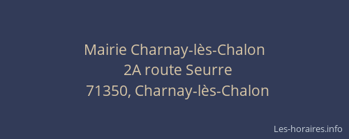 Mairie Charnay-lès-Chalon