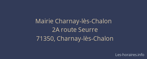 Mairie Charnay-l&egrave;s-Chalon