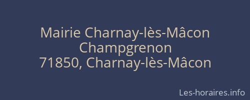 Mairie Charnay-l&egrave;s-M&acirc;con