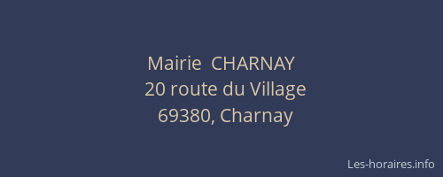 Mairie  CHARNAY