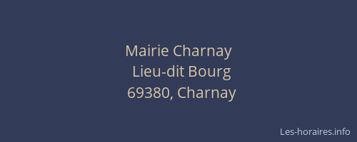 Mairie Charnay