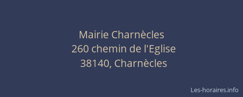 Mairie Charnècles
