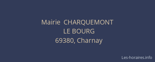 Mairie  CHARQUEMONT