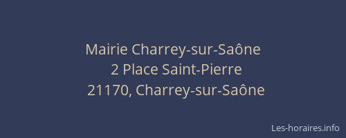 Mairie Charrey-sur-Sa&ocirc;ne