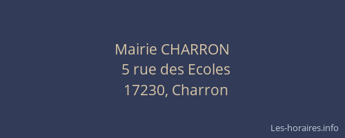 Mairie CHARRON
