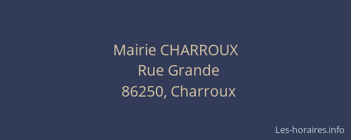 Mairie CHARROUX