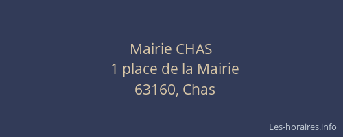 Mairie CHAS
