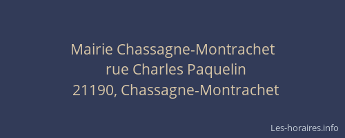 Mairie Chassagne-Montrachet