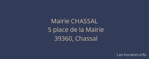 Mairie CHASSAL