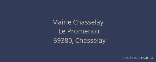 Mairie Chasselay