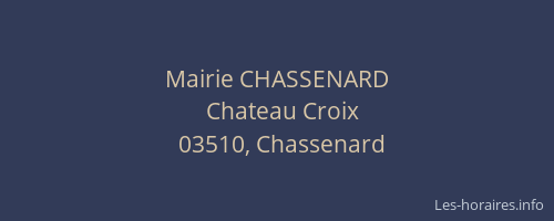 Mairie CHASSENARD