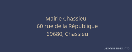 Mairie Chassieu