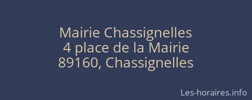 Mairie Chassignelles