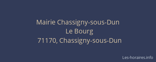 Mairie Chassigny-sous-Dun