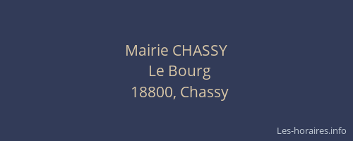 Mairie CHASSY