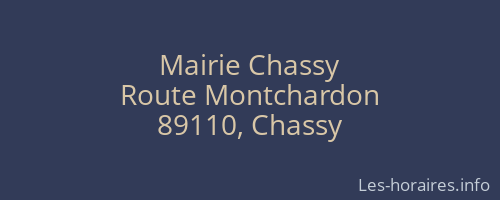 Mairie Chassy