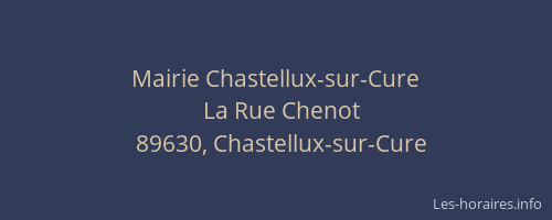 Mairie Chastellux-sur-Cure