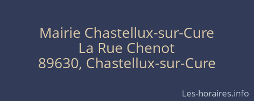 Mairie Chastellux-sur-Cure