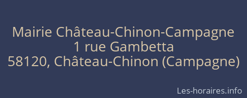 Mairie Château-Chinon-Campagne