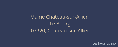 Mairie Château-sur-Allier