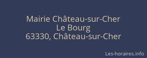 Mairie Château-sur-Cher