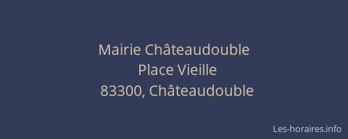 Mairie Châteaudouble