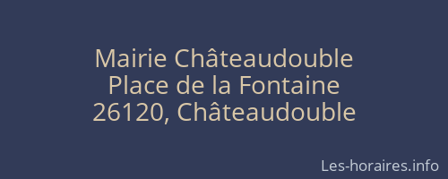 Mairie Châteaudouble