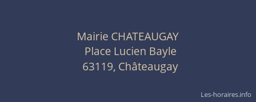Mairie CHATEAUGAY