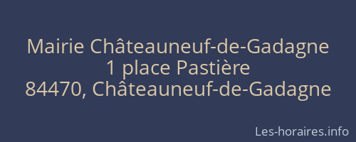 Mairie Châteauneuf-de-Gadagne