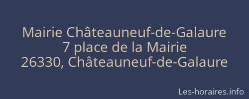 Mairie Châteauneuf-de-Galaure