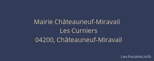 Mairie Châteauneuf-Miravail