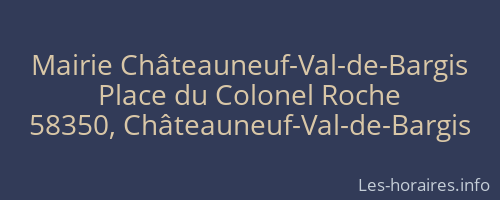 Mairie Châteauneuf-Val-de-Bargis
