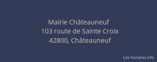 Mairie Châteauneuf