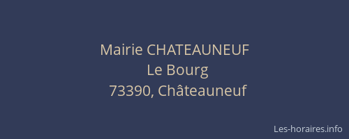 Mairie CHATEAUNEUF
