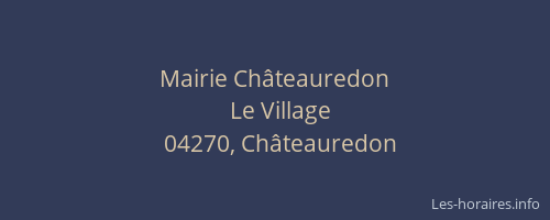 Mairie Châteauredon