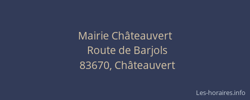 Mairie Châteauvert