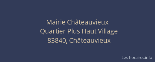 Mairie Châteauvieux