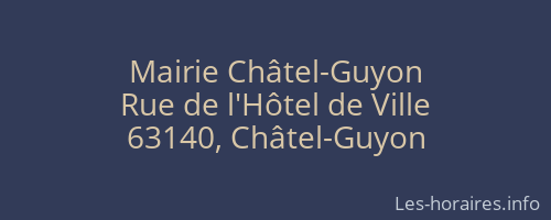 Mairie Châtel-Guyon