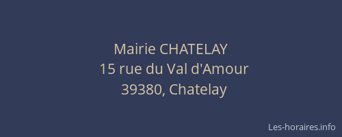 Mairie CHATELAY