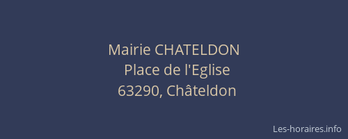 Mairie CHATELDON