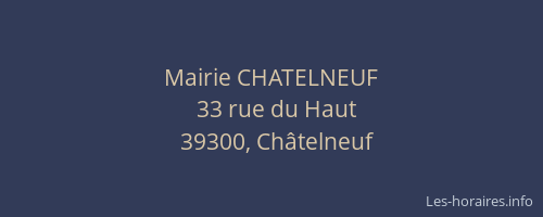 Mairie CHATELNEUF