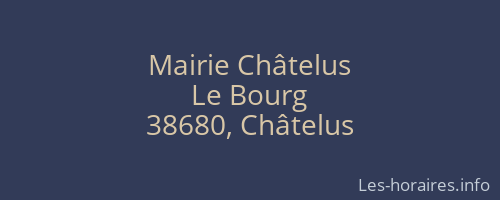 Mairie Châtelus