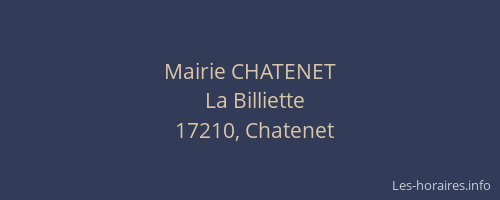 Mairie CHATENET